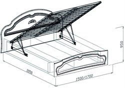 Валенсия Кровать с подъемным механизмом №1 1.6 м Союз-мебель  - фото 2