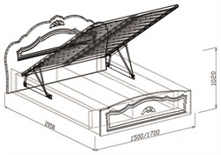 Корона Кровать с подъемным механизмом №1 1.4 м Союз-мебель  - фото 2