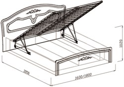 Лира Кровать с подъемным механизмом №1 1.4 м Союз-мебель  - фото 2