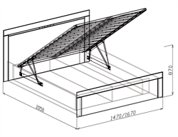 Токио Кровать с подъемным механизмом №1 1.4 м Союз-мебель Союз-мебель МФ - фото 2