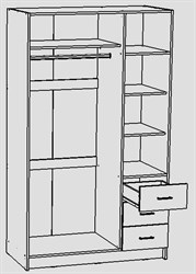 Лофт Шкаф 3-х дверный НК НК-мебель МФ - фото 7