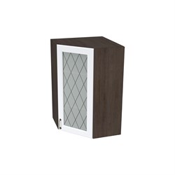 Ницца Шкаф верхний высокий угловой со стеклом ШВУС 599 СМ Сурская Мебель МФ - фото 2