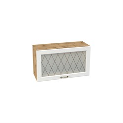 Ницца Шкаф верхний высокий газовка со стеклом ШВГС 809 СМ Сурская Мебель МФ - фото 7