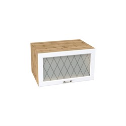 Ницца Шкаф верхний высокий газовка со стеклом ШВГС 819 СМ Сурская Мебель МФ - фото 3