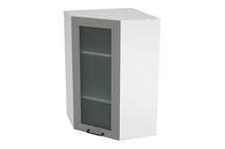 Ницца Royal Шкаф верхний высокий угловой со стеклом ШВУС 599 СМ Сурская Мебель МФ - фото 4