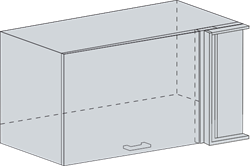 Беверли Шкаф верхний высокий уголовой газовка ШВУГ 1009 Сурская Мебель МФ - фото 1