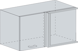 Беверли Шкаф верхний высокий уголовой газовка ШВУГ 1019 Сурская Мебель МФ - фото 1