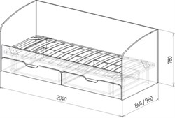 Скай Кровать с ящиками №16 Союз-мебель МФ - фото 2