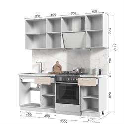 Кухонный гарнитур без столешницы Альфа 200см СТМ Стенд-Мебель МФ - фото 6