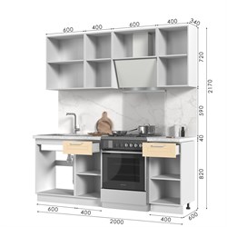 Кухонный гарнитур без столешницы Альфа 200см СТМ Стенд-Мебель МФ - фото 12