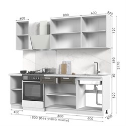 Кухонный гарнитур без столешницы Альфа 180см СТМ Стенд-Мебель МФ - фото 9