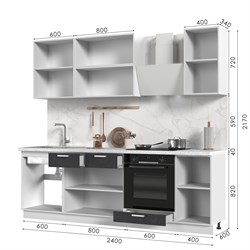 Кухонный гарнитур без столешницы Бетоны 240см СТМ Стенд-Мебель МФ - фото 3