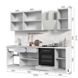 Кухонный гарнитур без столешницы Бетоны 240см СТМ Стенд-Мебель МФ - фото 6