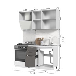 Кухонный гарнитур без столешницы Катрин 160см СТМ Стенд-Мебель МФ - фото 9