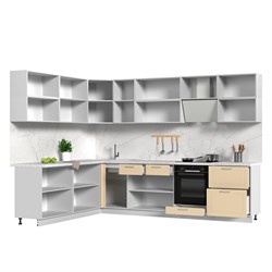 Кухонный гарнитур угловой без столешницы Альфа №2 220х300см СТМ Стенд-Мебель МФ - фото 4