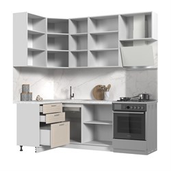 Кухонный гарнитур угловой высокий без столешницы Альфа 120х160см h=2370мм СТМ Стенд-Мебель МФ - фото 4