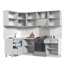 Кухонный гарнитур угловой без столешницы Бетоны 140х180см СТМ Стенд-Мебель МФ - фото 4