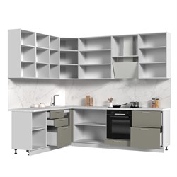 Кухонный гарнитур угловой высокий без столешницы Катрин 200х260см h=2370мм СТМ Стенд-Мебель МФ - фото 6