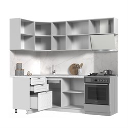 Кухонный гарнитур угловой без столешницы Модена 120х160см СТМ Стенд-Мебель МФ - фото 8