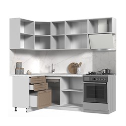 Кухонный гарнитур угловой без столешницы Модена 120х160см СТМ Стенд-Мебель МФ - фото 6