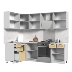 Кухонный гарнитур угловой без столешницы Модена 140х180см СТМ Стенд-Мебель МФ - фото 2