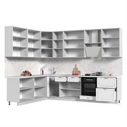 Кухонный гарнитур угловой высокий без столешницы Модена 220х300см h=2370мм Стенд-Мебель МФ - фото 2