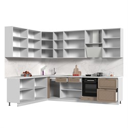 Кухонный гарнитур угловой высокий без столешницы Модена 220х300см h=2370мм Стенд-Мебель МФ - фото 8