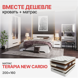 Комплект Кровать Валенсия КР-012 + Матрас Terapia New Cardio (1600*2000) АСКОНА МФ - фото 1
