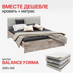 Комплект Кровать Соната 1,4м + Матрас Balance Forma (1400*2000) Микон МФ - фото 3