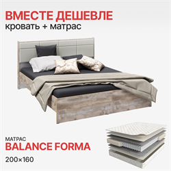 Комплект Кровать Соната 1,6м + Матрас Balance Forma (1600*2000) Микон МФ - фото 3