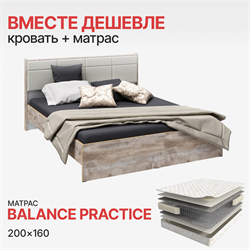 Комплект Кровать Соната 1,6м + Матрас Balance Practice (1600*2000) Микон МФ - фото 3