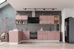 Марта Кухонный гарнитур угловой 2,05х3,6м Пудра Скин ДСВ ДСВ МФ - фото 1