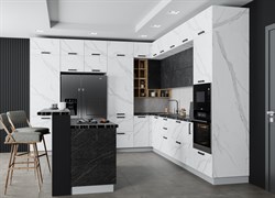 Ройс Кухонный гарнитур угловой 3,2х3,2м Гранит Оникс/Мрамор Арктик ДСВ ДСВ МФ - фото 1