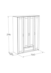 Сириус шкаф 4 двери с ящиком Гуд Лакк МФ - фото 22