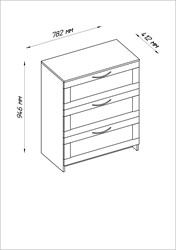 Сириус комод 3 ящика Гуд Лакк МФ - фото 21