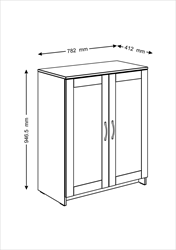 Сириус тумба 2 двери 78х95 см Гуд Лакк МФ - фото 16