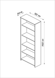 Сириус стеллаж 78х190 см Гуд Лакк МФ - фото 21