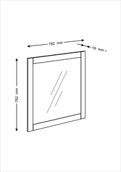 Сириус зеркало навесное 78х78 см Гуд Лакк МФ - фото 11