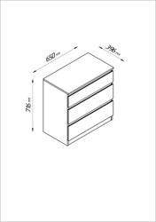 Кастор комод 3 ящика Гуд Лакк МФ - фото 13