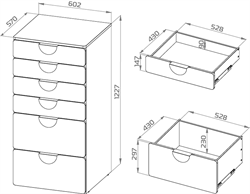 Пикси Комод 6 ящиков Гуд Лакк МФ - фото 13