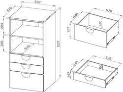 Пикси Стеллаж с тремя ящиками Гуд Лакк МФ - фото 14