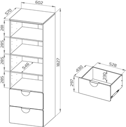 Пикси Стеллаж с двумя ящиками Гуд Лакк МФ - фото 13