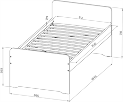 Пикси Кровать 80х160 Гуд Лакк МФ - фото 8