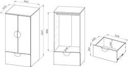 Пикси Шкаф распашной с полкой и ящиком 60х57х120 Гуд Лакк МФ - фото 11