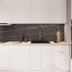 Кухня Маори 2800 Бланко Эмаль прямая Сурская Мебель МФ - фото 2