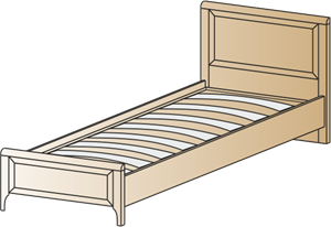 Карина Кровать одинарная КР-1025