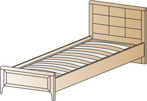 Карина Кровать одинарная КР-1035
