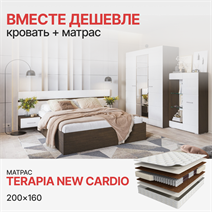 Комплект Кровать Вегас 1,6м + Матрас Terapia New Cardio (1600*2000) Стенд-Мебель МФ - фото 1