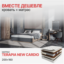 Комплект Кровать Даллас КР-01 + Матрас Terapia New Cardio (1600*2000) Стенд-Мебель МФ - фото 1