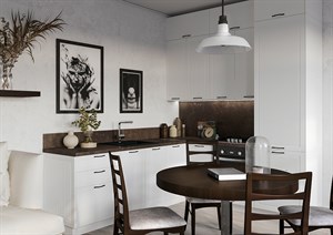 Кухня Моцарт 2400*2200 Айленд МДФ угловая Сурская Мебель МФ - фото 1